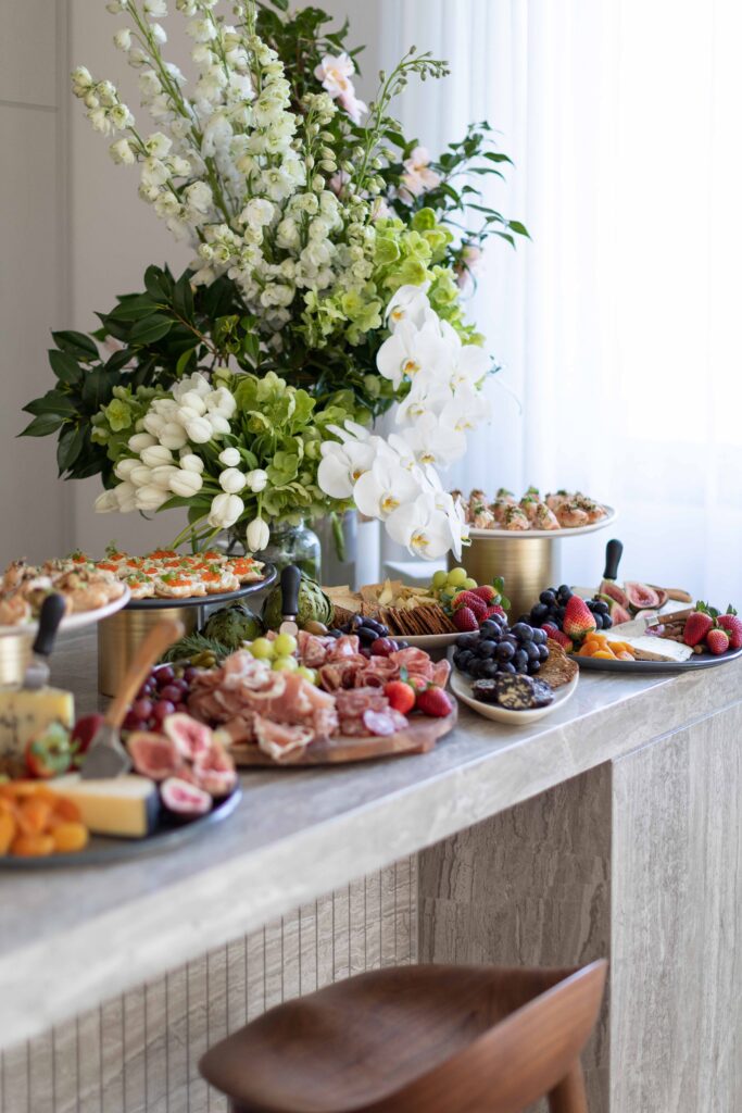 A signature grazing table by The Blonde Butler.