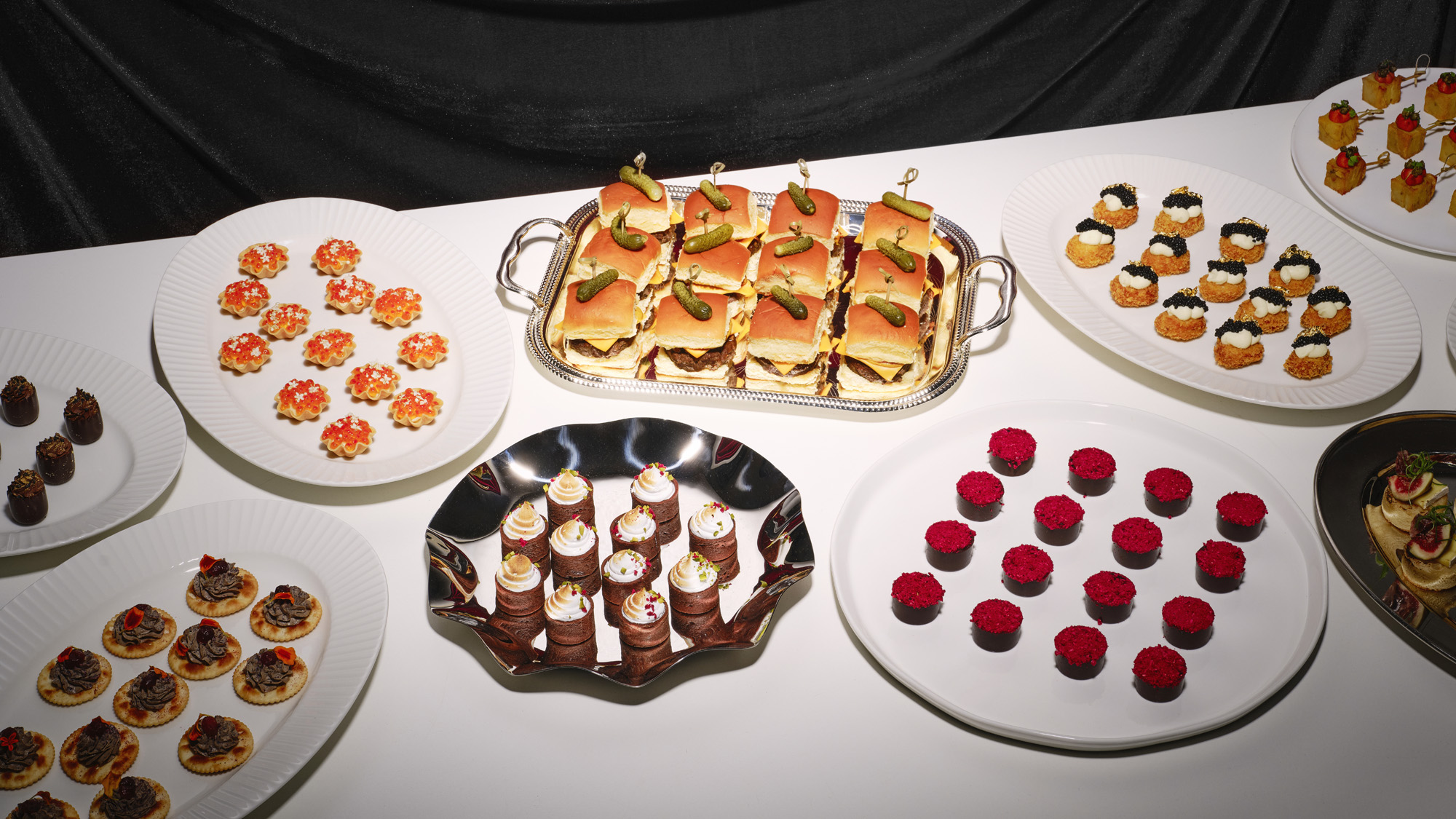 A selection of canapes by the Blonde Butler